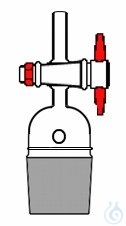Sfiato per colonna Rodaviss NS29/32 rubinetto in PTFE. Completo di ghiera, clip e anello in nitrile